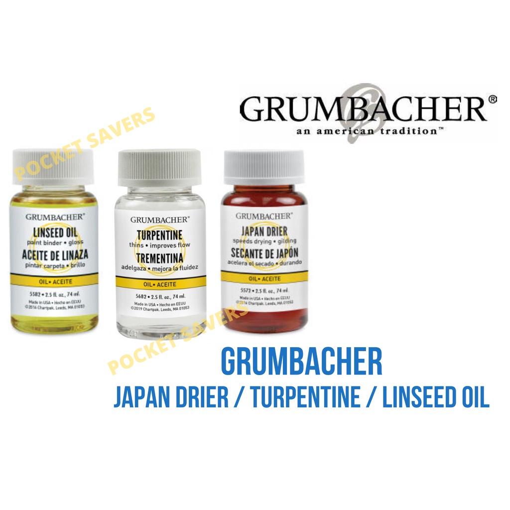 GRUMBACHER Oil Medium 2.5 oz (Turpentine, Linseed, Japan Drier