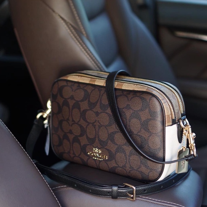 C1767 Coach Jes Crossbody In Blocked Signature Canvas Shopee Philippines