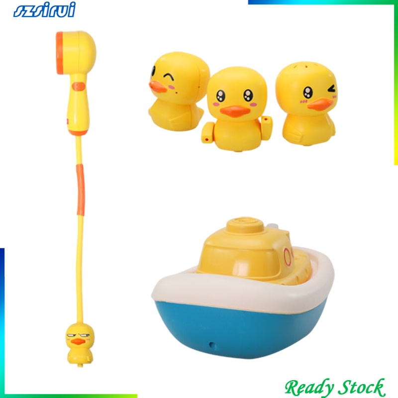 [Ready Stock] Automatic Duck Water Spray Baby Shower Head Toys Water