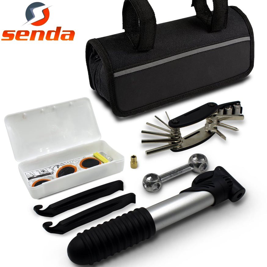 Senda Bike Bicycle Tire Pump Repair Patch Tool Kit Complete Set with