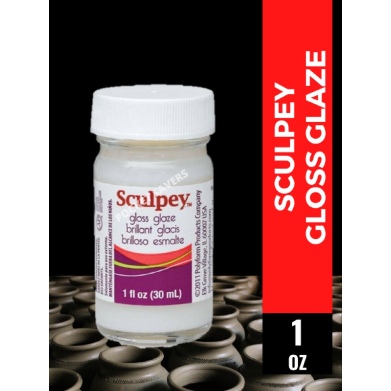 Sculpey Gloss / Satin Glaze 1 oz. (30 mL, Polymer Clay, Oven Bake