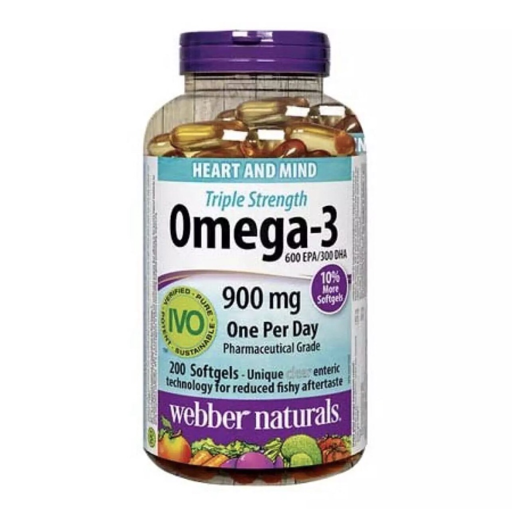 ber Naturals Omega3 600 EPA / 300 DHA (900mg) (200 softgels