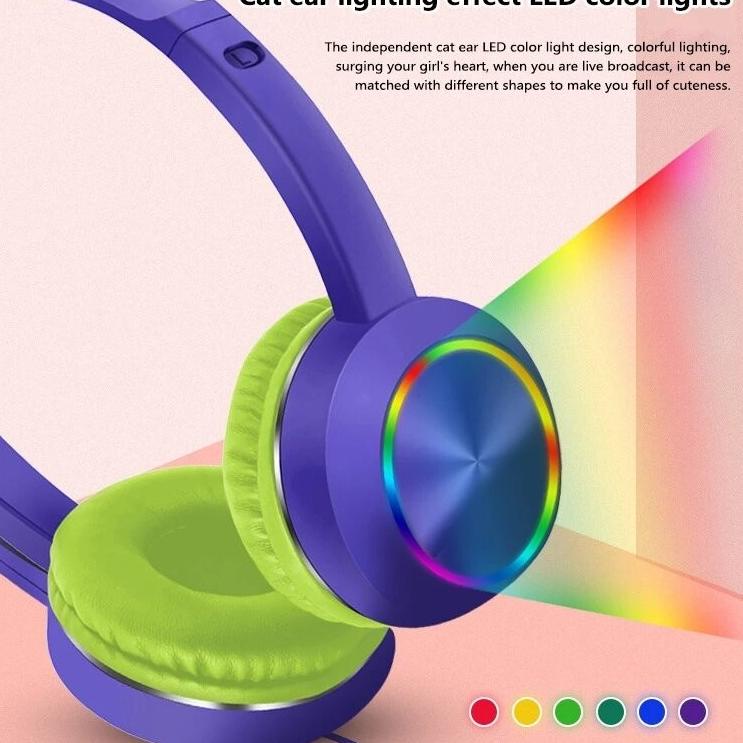 Super Special LED Cat Ears Gaming Headset Headphones AKZ020 with mic