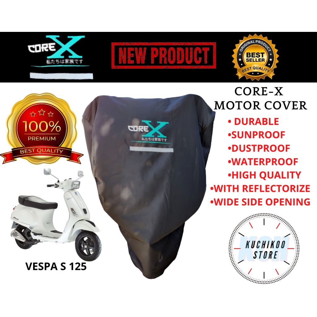 KCH HEAVY DUTY ORIGINAL COREX MOTOR COVER FOR VESPA S 125 ONHAND