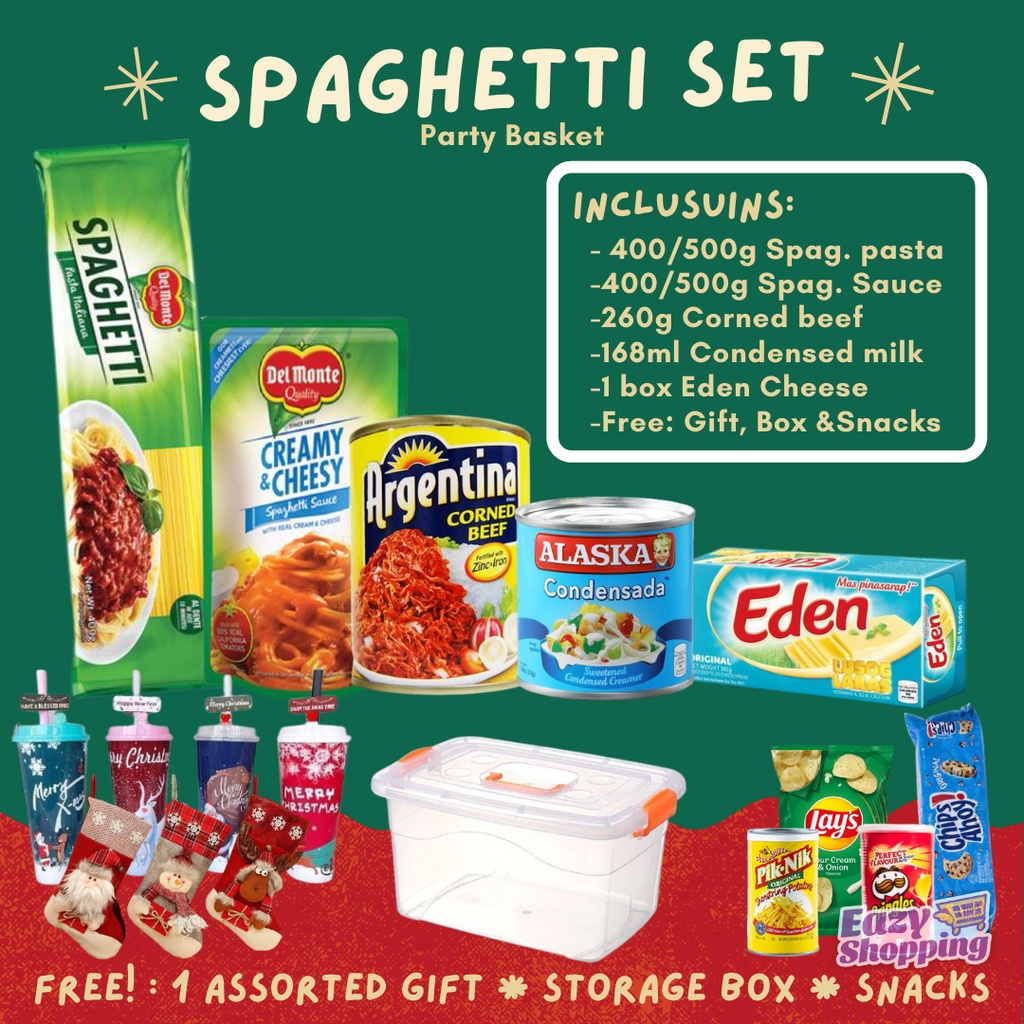 CHRISTMAS BUNDLE Spaghetti Party Set Noche Buena Giveaways Holiday Gift