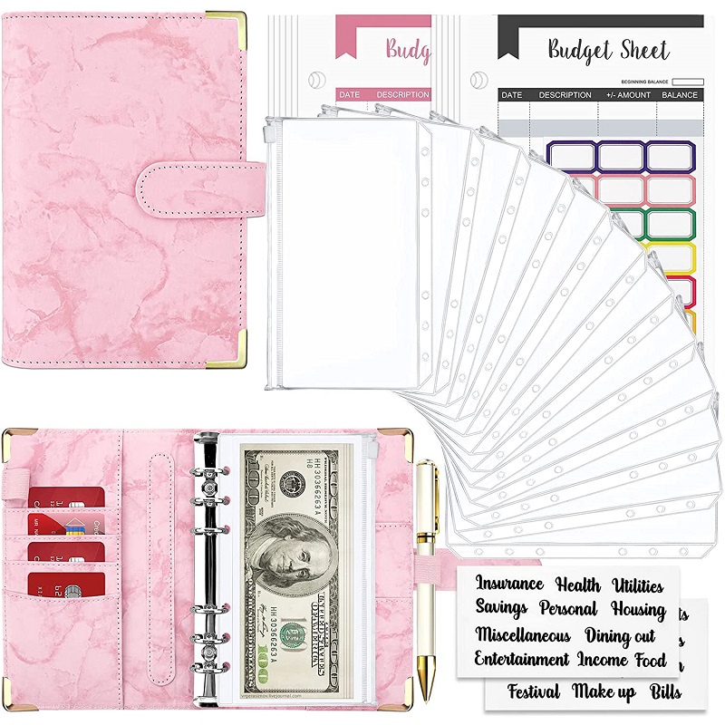 28PCS Budget Binder Set Budget Binder with Cash Envelope, Cash