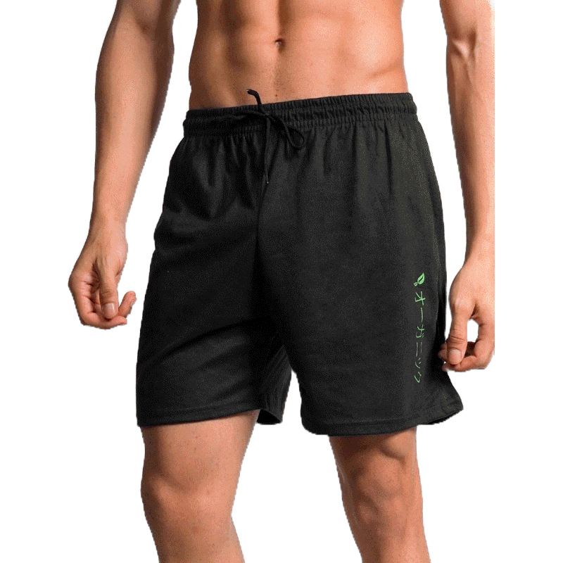 Organic Cotton Jogger Shorts for Men Black Blue Gray gym short