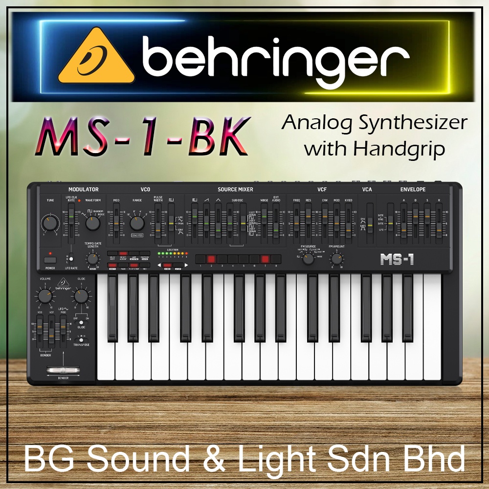 Behringer MS1BK Analog Synthesizer with Handgrip Black (MS1 / MS1