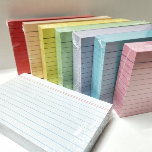 Colored Index Card ( 3x5 / 5x8 / 4x6 ) 100 sheets Shopee Philippines