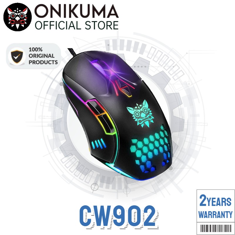 3PRR Onikuma CW902 Gaming Mouse Wired USB Optical Computer Mice with