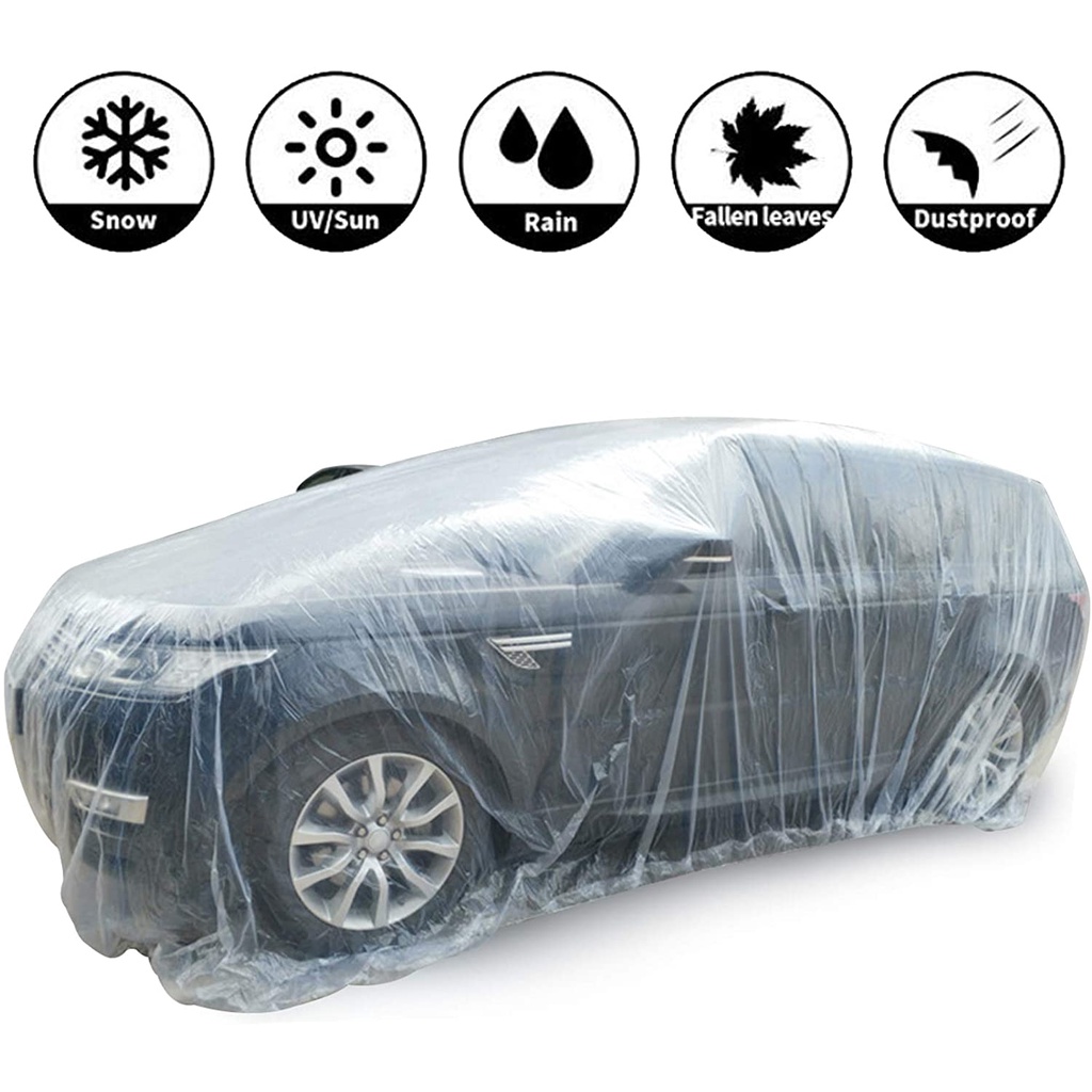 Clear Plastic Car Cover 100 Waterproof High Qulity Elastic Rainproof