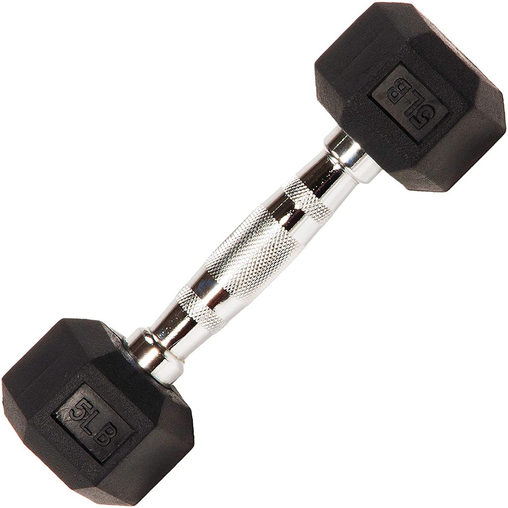 Prospec Hex Rubber Dumbbell (Pair 2PCS) 5lb / 10lb / 15lb / 20lb / 25lb