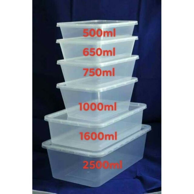 Microwavable Tubs/Microwavable Lunch Box/Plastic Tubs 10pcs per pack