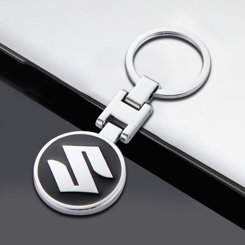 Stainless Steel Metal Car Logo Keychain 3D Car Key Chain for SUZUKI