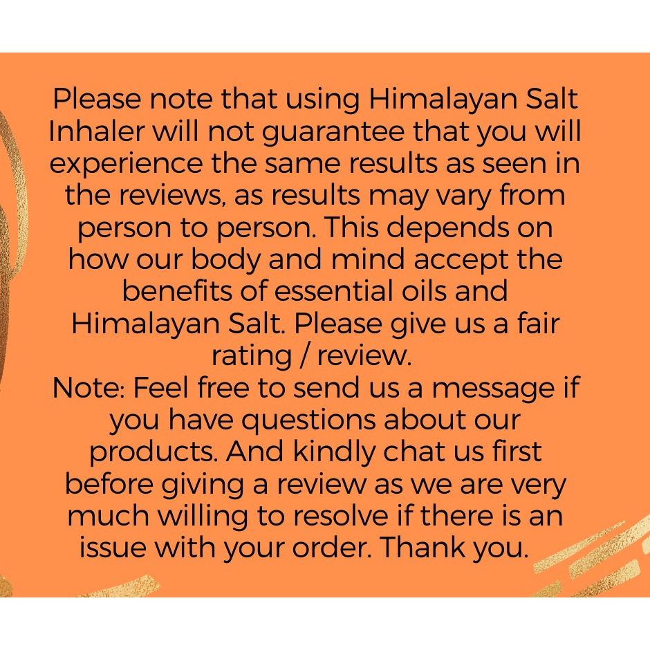 Himalayan Salt Inhaler Quit Smoking (please read the product details