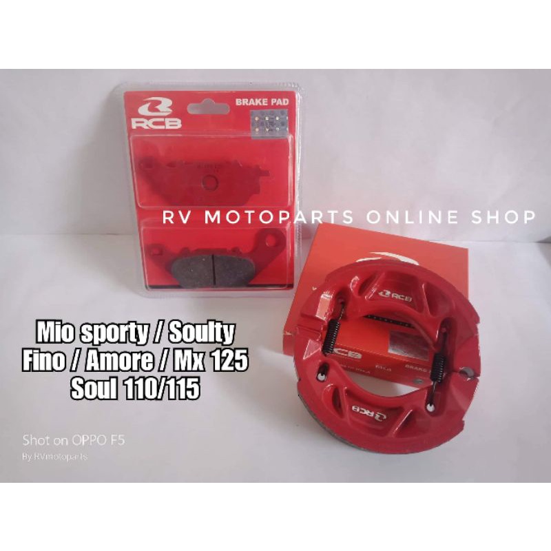 RCB brake pad & shoe Mio sporty / soulty / fino / amore / soul 110/115