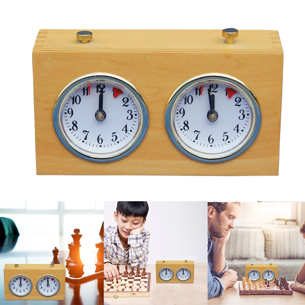 Wooden Digital International Retro Portable Competition Chess Clock