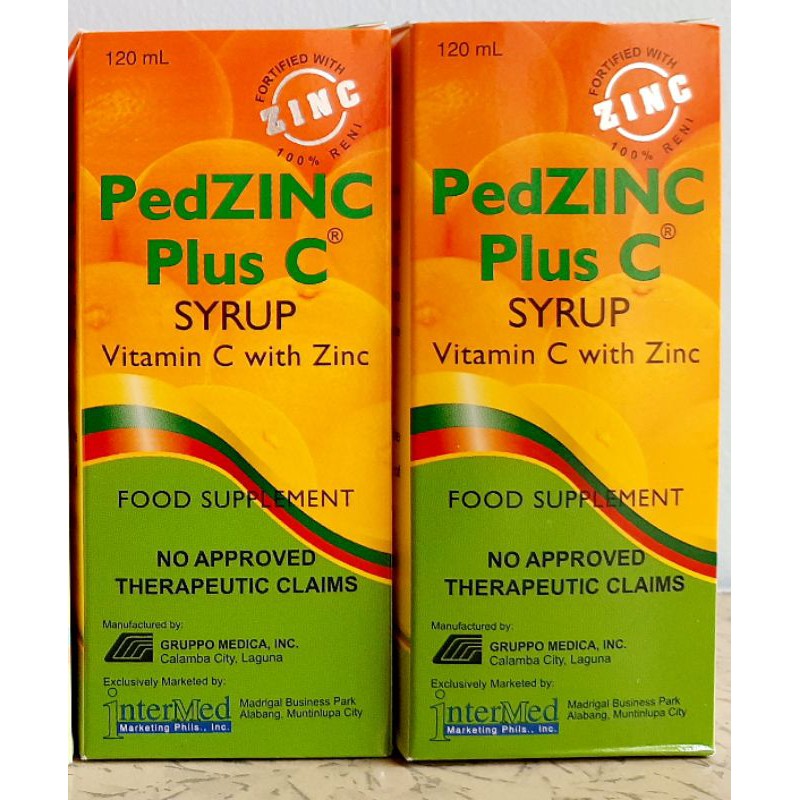 PEDZINC PLUS C SYRUP 120ML/240mL Shopee Philippines