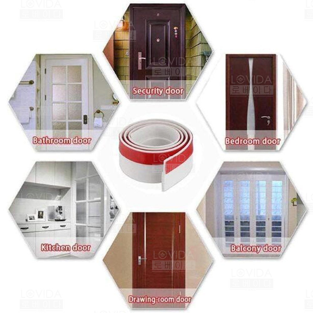 PRADO 1M Magic Door Gap Bottom Seal Guard Blocker Divider Gap PVC Strip