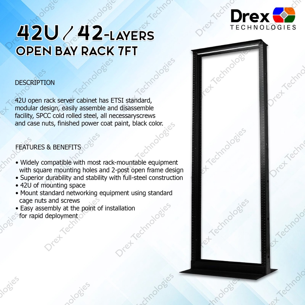 42U 7FT OPEN BAY RACK / 42LAYER RACK SERVER FLAT SURFACE