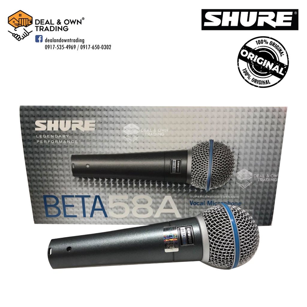 Original Shure Beta 58A Dynamic Vocal Microphone | Shopee Philippines