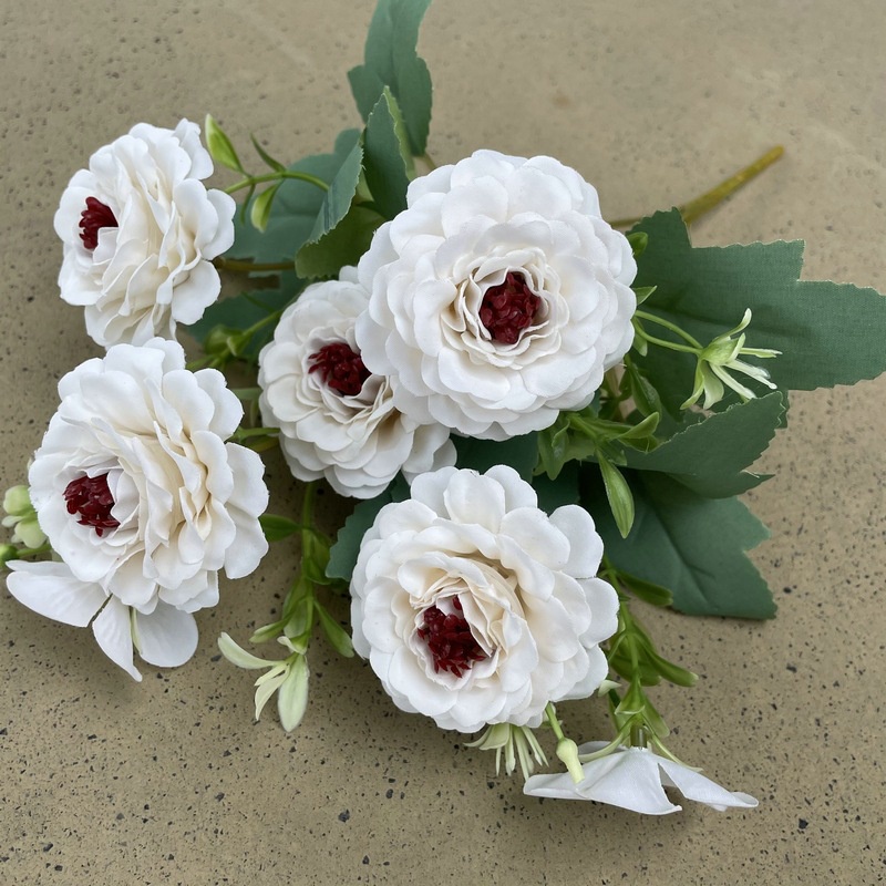 50Pcs Artificial Silk Flower Buds Bouquet Party Wall Decor Home Decoration Artificial Grass