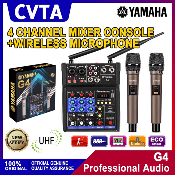 YAMAHA G4 POWER MIXER 4 Channels USB bluetooth WITH 2 PCS NICE QUALITY