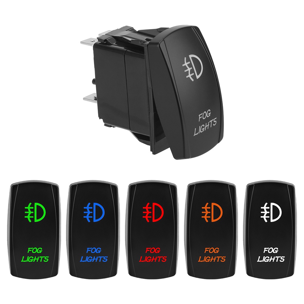 Fog Light Switch Illuminated ONOFF LED Rocker Switch Car Dashboard