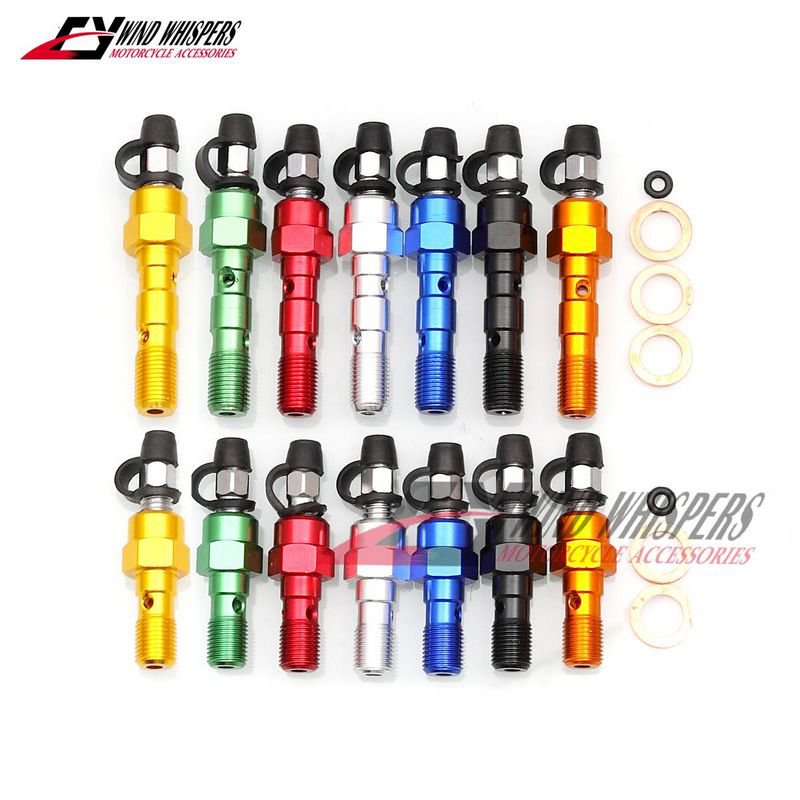 7 Colours M10x1.0mm Motorcycle Brake Master Cylinder Caliper Bleed
