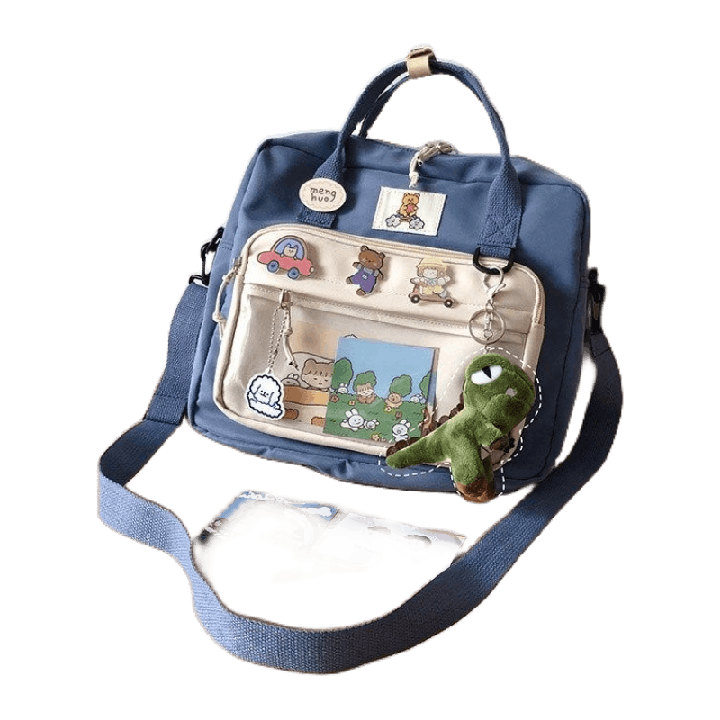 Korean Campus Versatile Girl Student's Messenger Bag Japanese Harajuku College Backpack Large