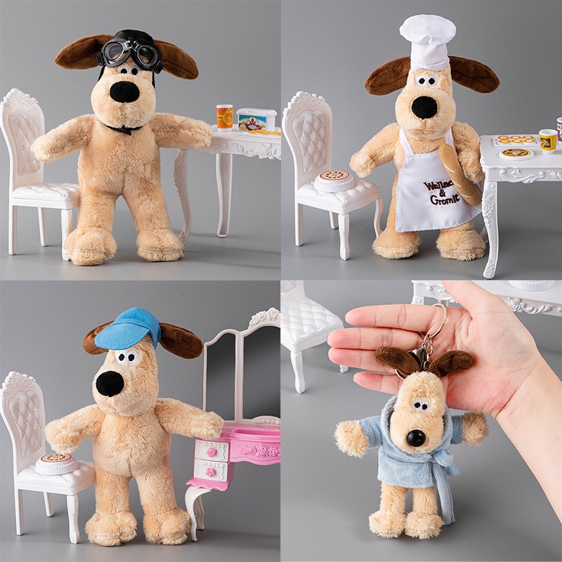 42cm Doll Wallace And Gromit Pilot Chef Stuffed Cute Plush Doll