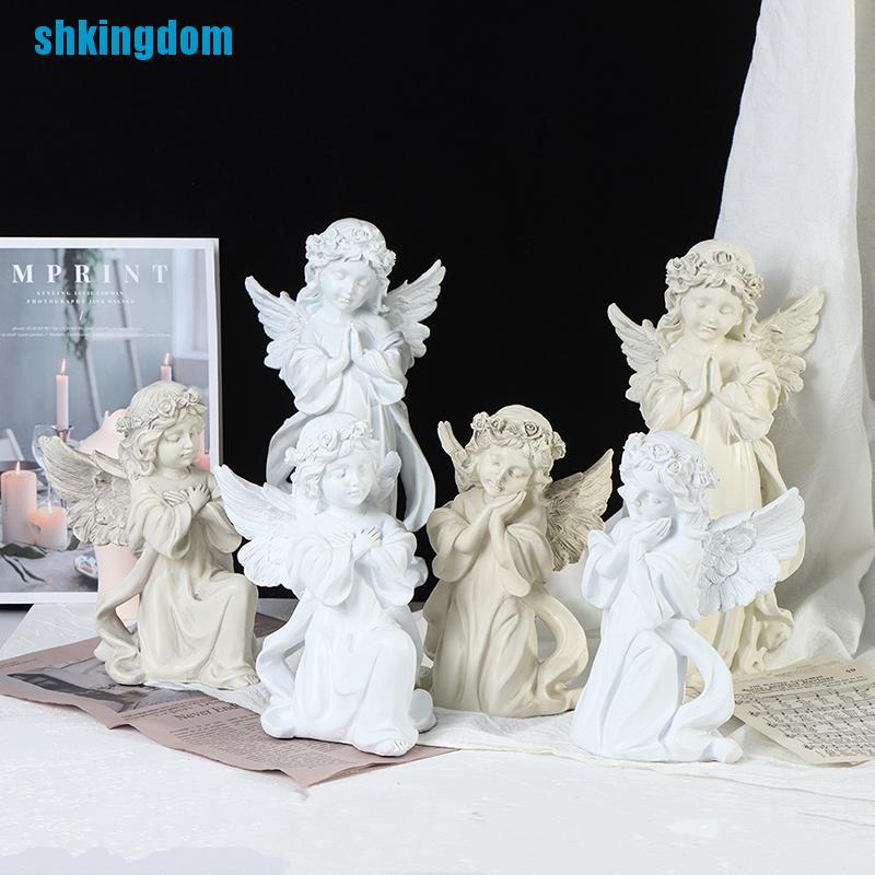 SHKING Praying Cherub Statue Angel Statue Figurine Home Garden Decor