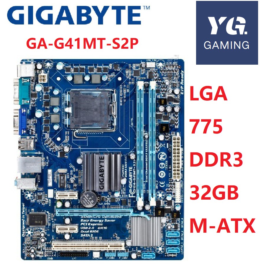 GIGABYTE GAG41MTS2P Desktop Motherboard G41 Socket LGA 775 DDR3 8G M ATX Original Used