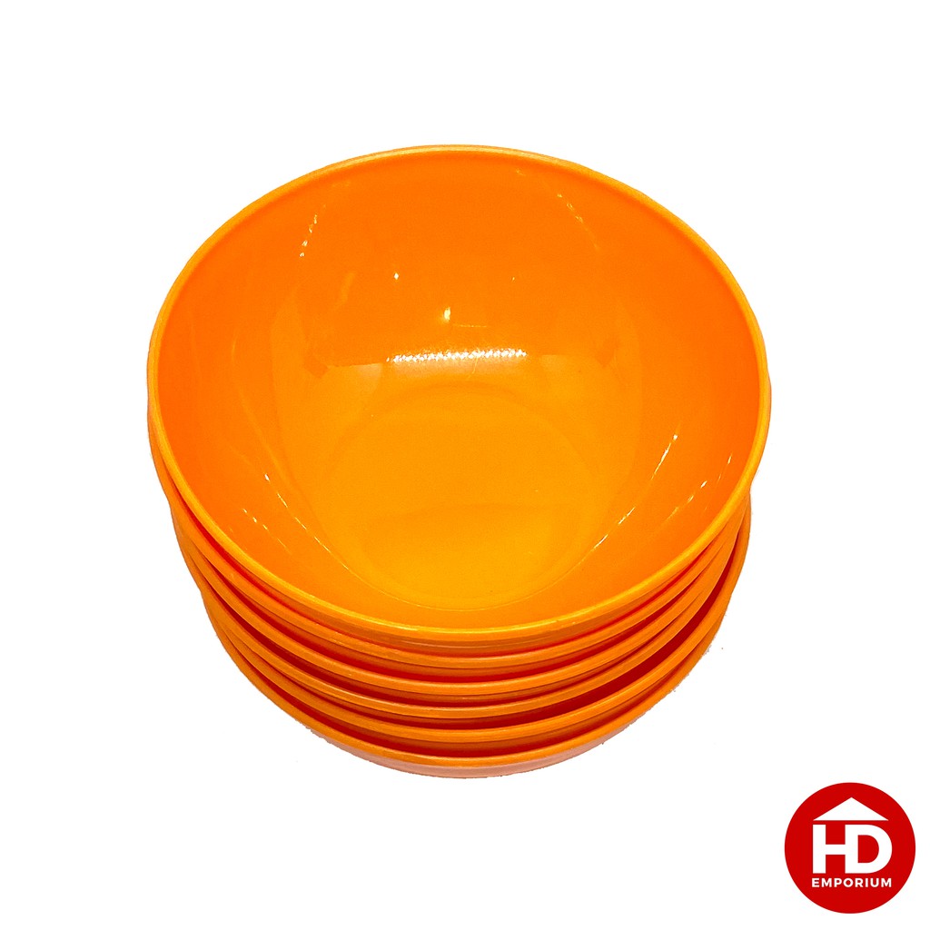 Plastic ORANGE Bowls 6 pcs (Small / Medium / Large) Shopee Philippines