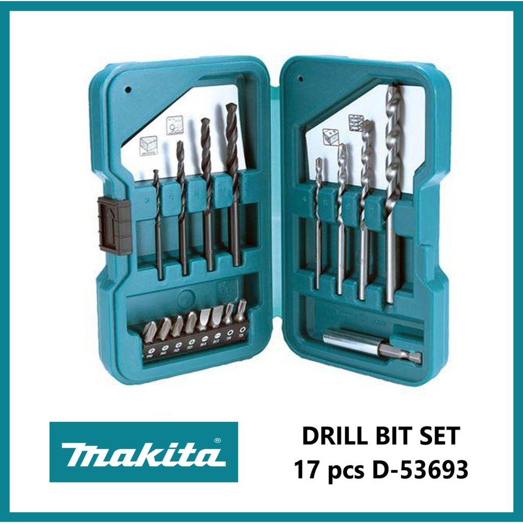 Makita Drill Bit Set D53693 17 pcs Set Original With Case Shopee Philippines