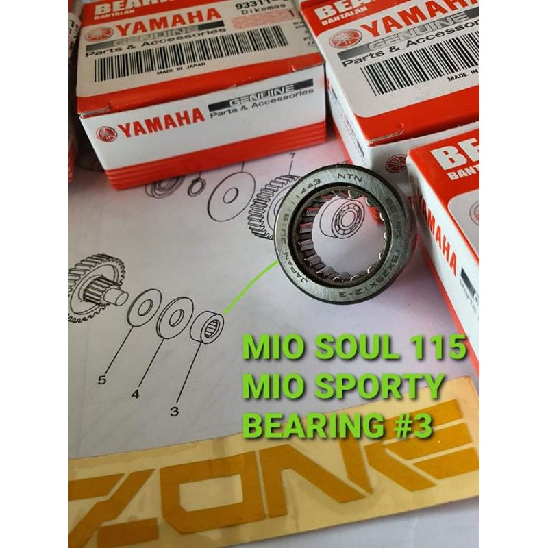 TRANSMISSION BEARING NO. 3/ STICK BEARING MIO SPORTY & MIO SOUL 115