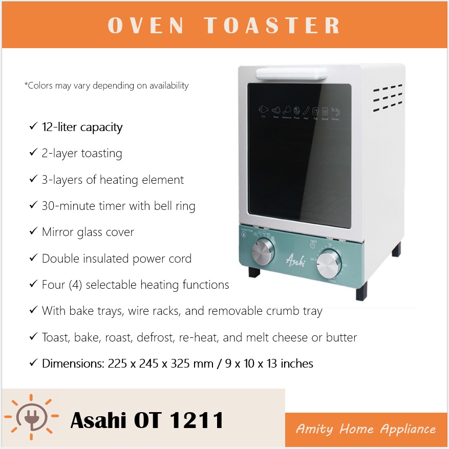 Asahi 12L Mini Oven / Oven Toaster OT1211 Shopee Philippines