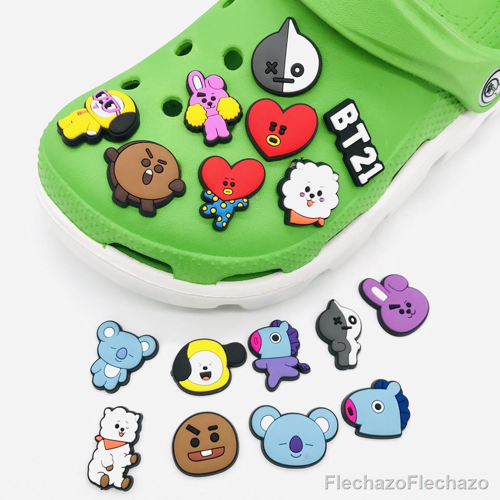 Kpop Bt21 Jibbitz Croc SHOOKY Chimmy Jibits Charm Pin Bts Shoe Charms Bts21 Jibitz Crocks for