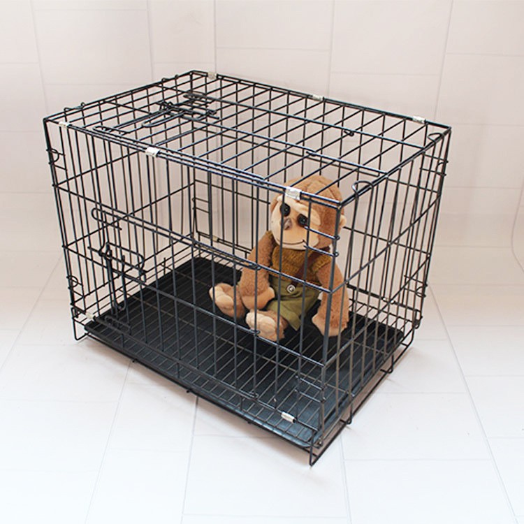 MEDIUM Dog Cage Single Door Folding Metal Dog Crates(Fully Equipped