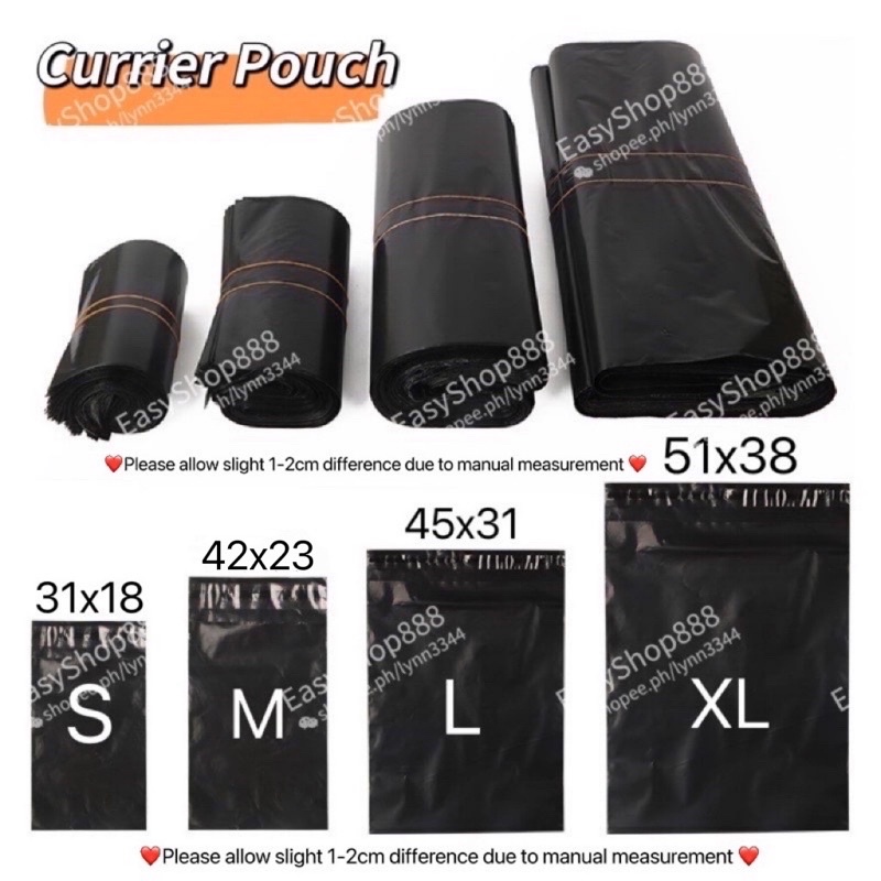 100pcs black courier pouch plain pouch express pouch Parcel Pouch