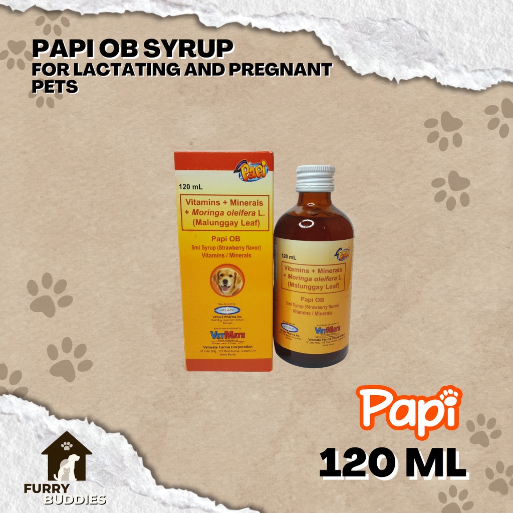 PAPI OB SYRUP FOR LACTATING AND PREGNANT PETS (120 ML) Shopee Philippines