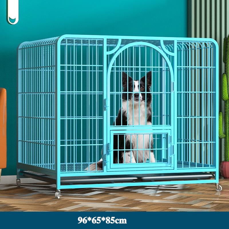 Heavy Duty Dog Cages, Metal Dog Crate with Removable Tray and 4 Locking
