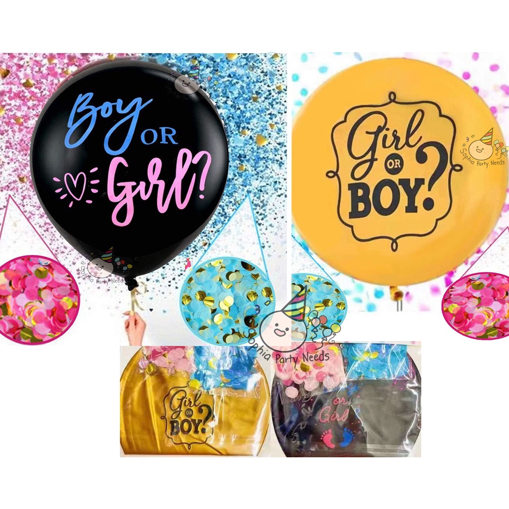 gender reveal party decorations ♫BOY or GIRL? Big Gender Reveal POP