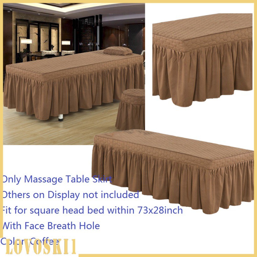 SPA Massage Table Skirt Beauty Bed Cover Linen Valance Sheet Coffee Shopee Philippines