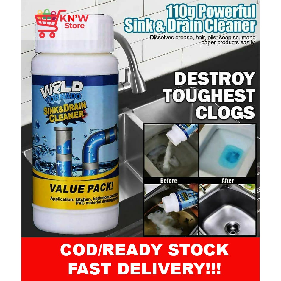 (COD) Wild Tornado Powerful Sink and Drain Cleaner For Kitchen Toilet