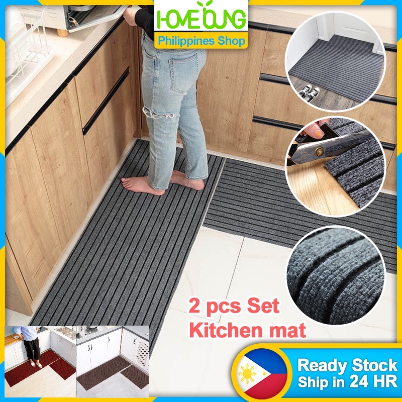 2pcs Big Set kitchen mat Nonslip Carpets Kitchen Multiscene Absorbent