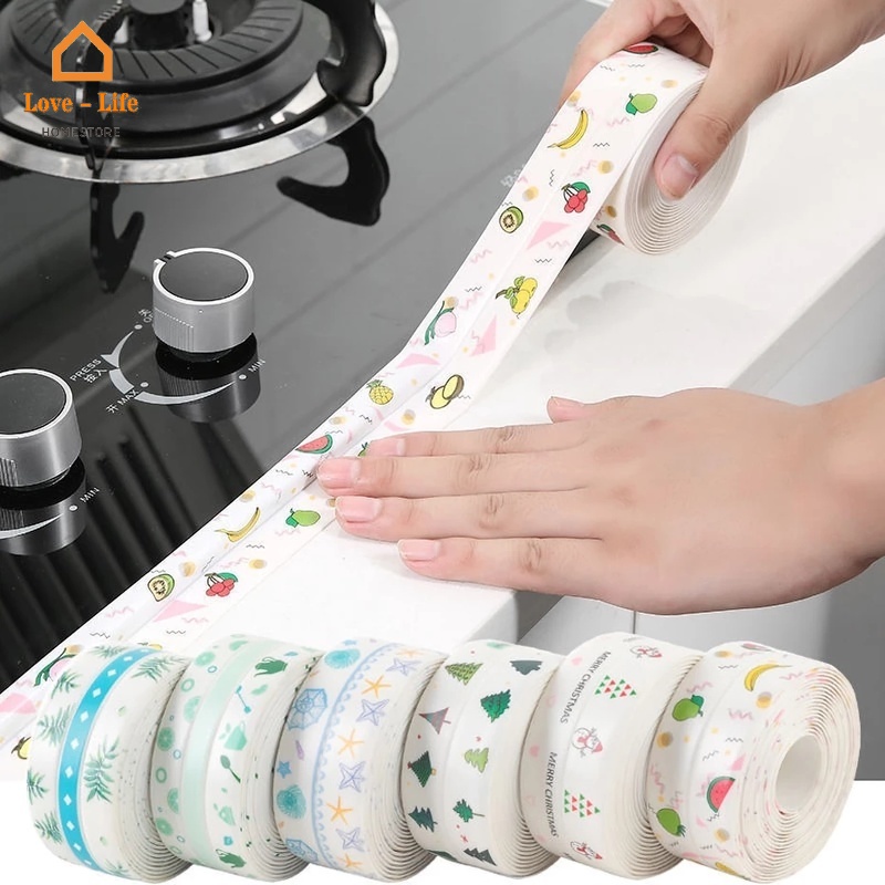3.8cm*1m Kitchen Sink Waterproof Sticker/ Bathroom Countertop Mildew