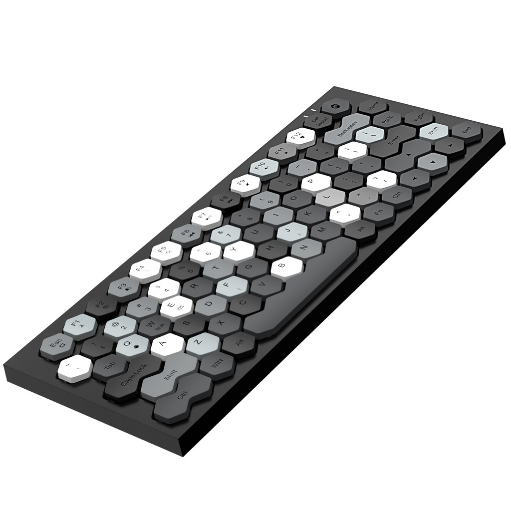 Mofii Phoenix Wireless Bluetooth Rechargeable Keyboard with Hexagon