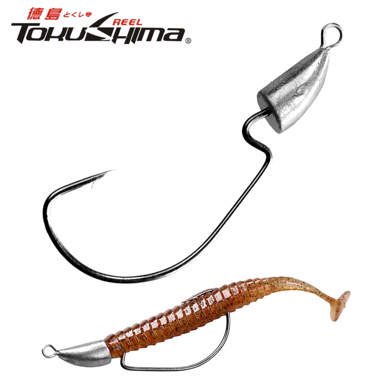 Lead Head Fishing Hooks 5G 7G 10G 14G Bullet Jig Head Hooks Sliver Weedless Offset Worm Hooks