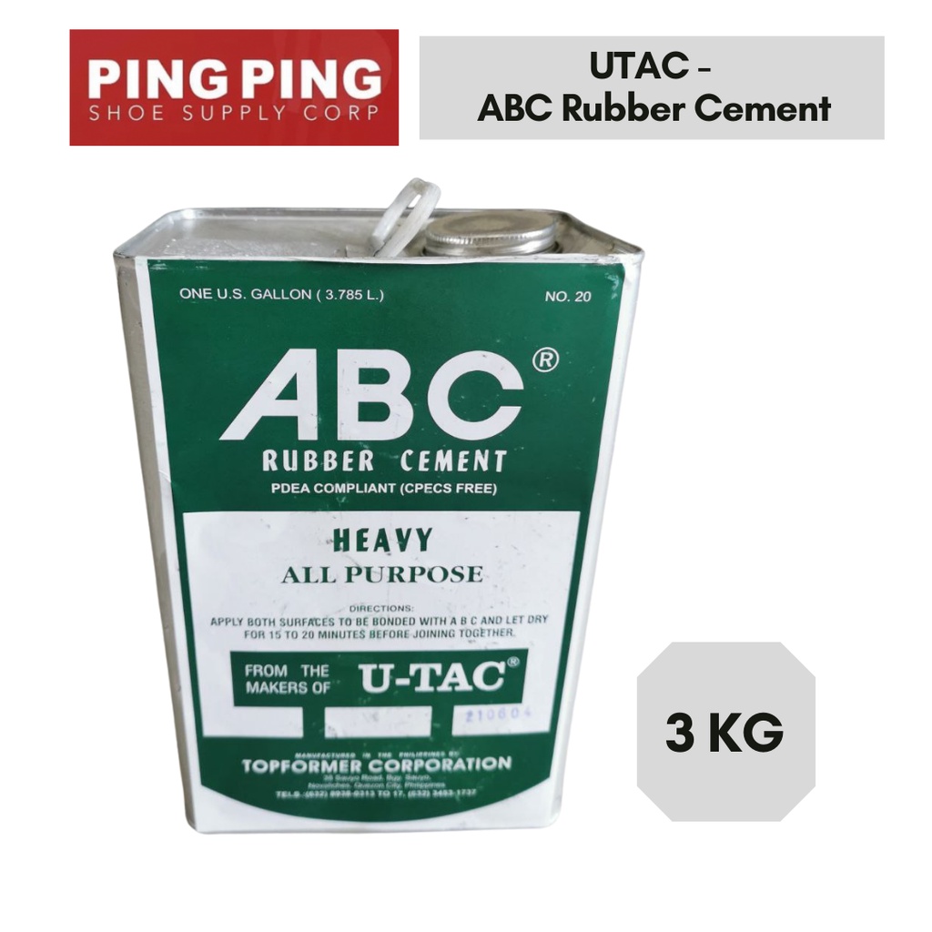ABC Rubber Cement Heavy All Purpose Adhesive 3KG Shopee Philippines